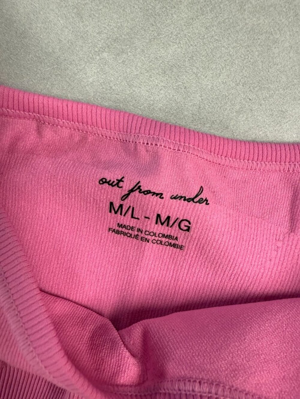 WORN Out From Under Womens Crop Tank Top Pink Size M/L - Picture 3 of 3